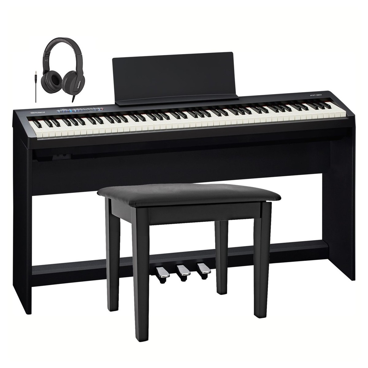 Roland Fp 30 Digital Piano Deluxe Bundle Black Empeda Music