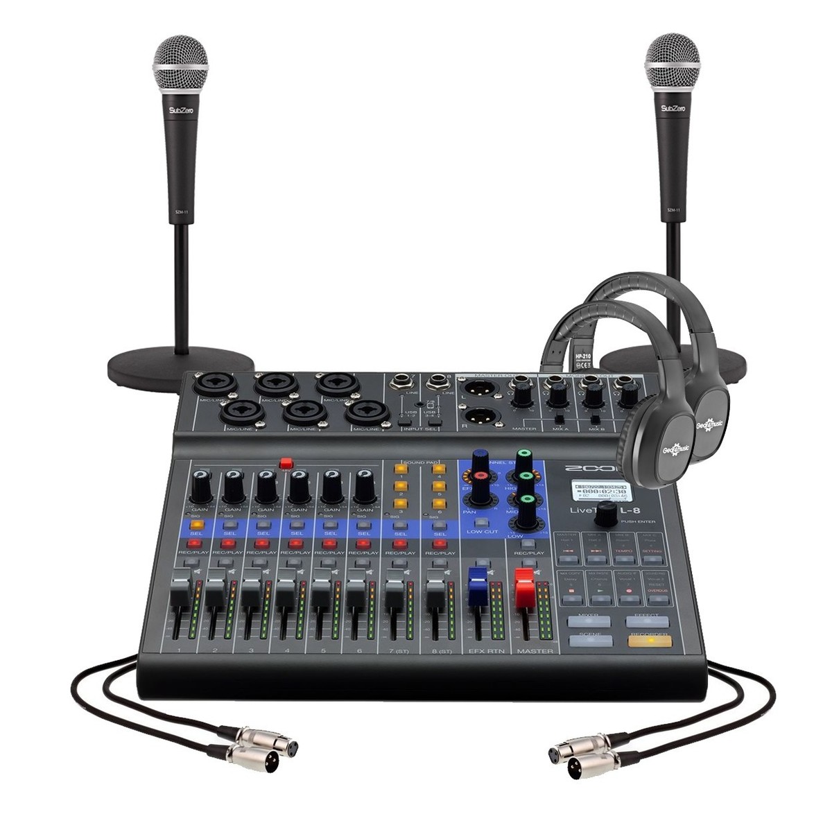 Zoom Livetrak L 8 Podcasting Bundle For 2 People Empeda Music