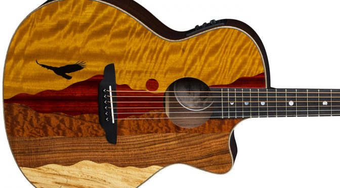 Luna Guitars’ Vista Eagle Tropical Wood is built with five different woods