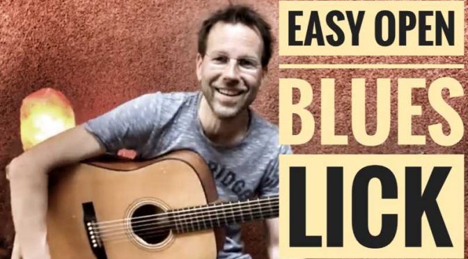 Easy Open String Blues Lick in the Key of E