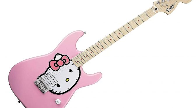 Searches for Hello Kitty Strats trending on Reverb, with prices soaring
