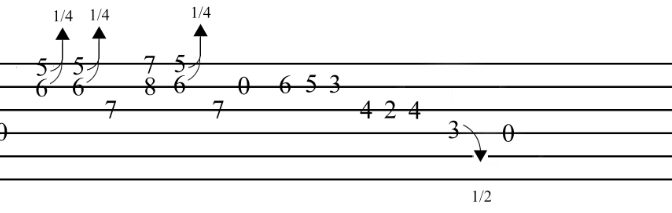 Cool Blues Guitar Lick in the key of D